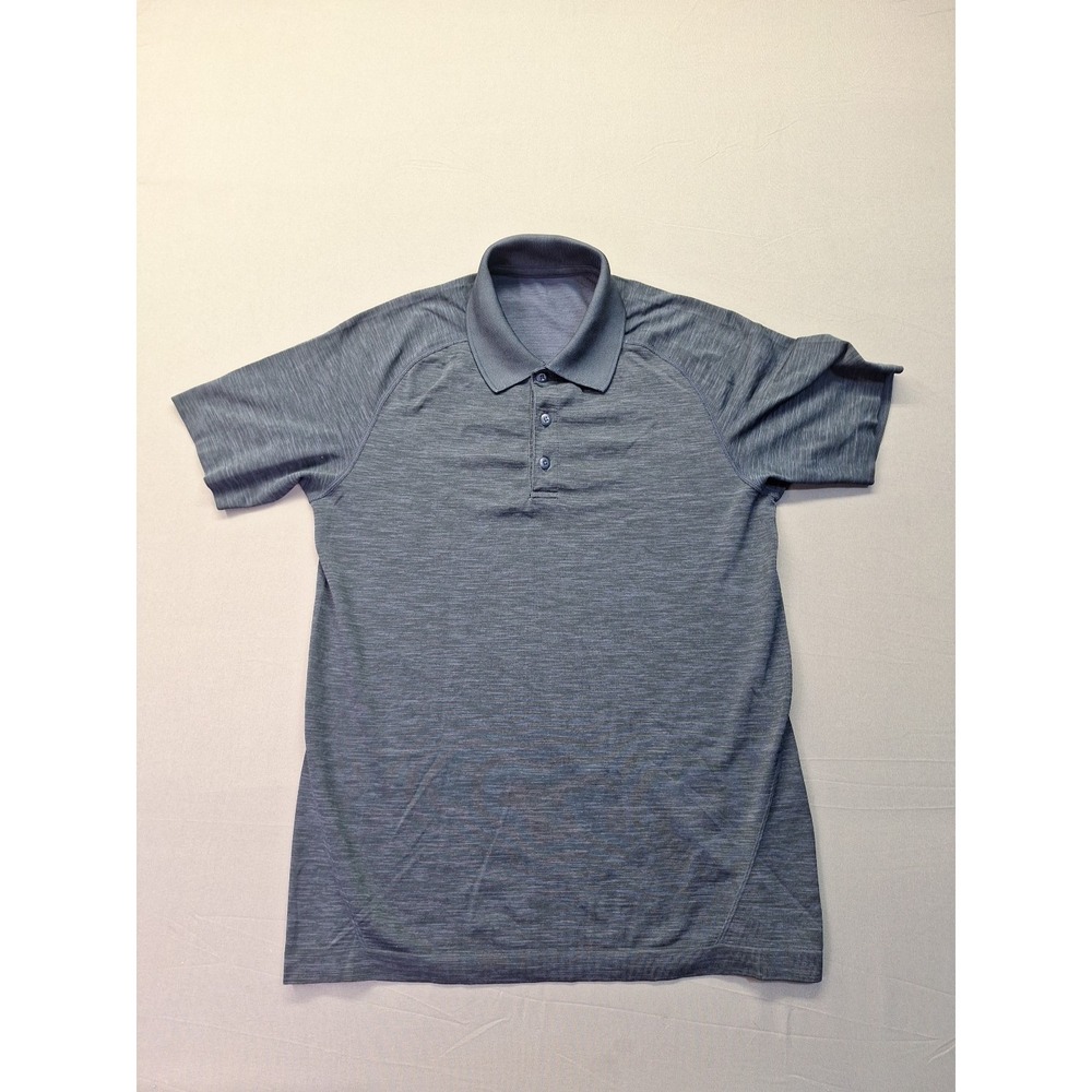 Lululemon Polo Shirt Men's Size XS‎ Blue Short Sleeve Golf Performance Athletic